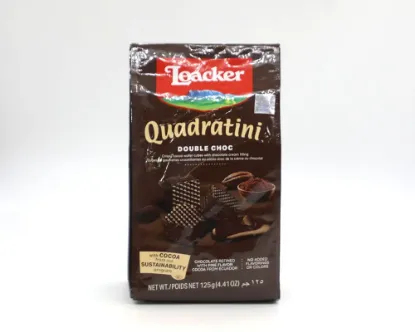 Loacker Quadratini Double Chocolate Wafer 125gm