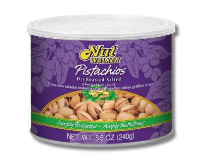 Nut Walker Pistachios Dry Roasted Salted 240gm (Tin)
