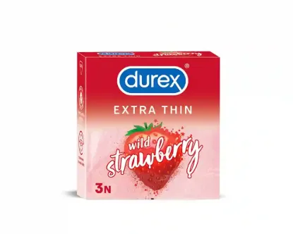 Durex Extra Thin Strawberry Condoms 3Pcs