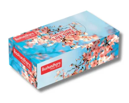 Bashundhara Facial Tissue White 150PcsX2Ply