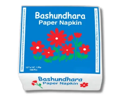 Bashundhara Paper Napkin 13" 1PlyX100Pcs (W)