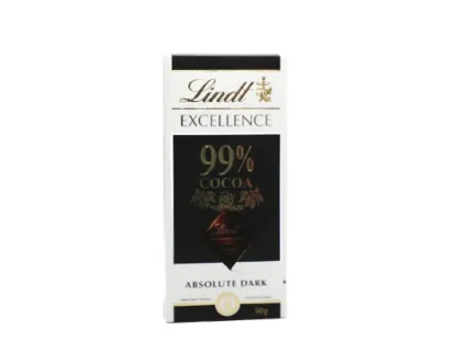 Lindt 99% Cocoa Dark Chocolate 50gm